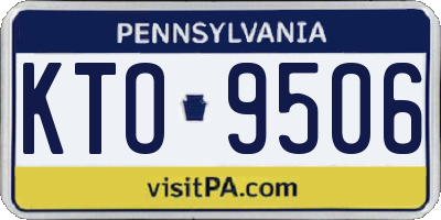 PA license plate KTO9506