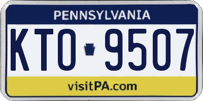 PA license plate KTO9507