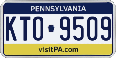 PA license plate KTO9509