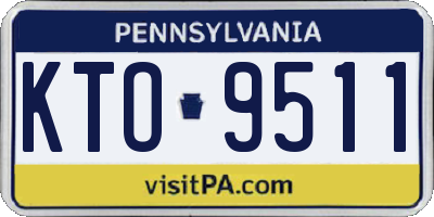PA license plate KTO9511