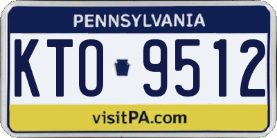 PA license plate KTO9512