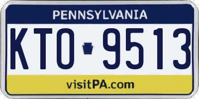 PA license plate KTO9513