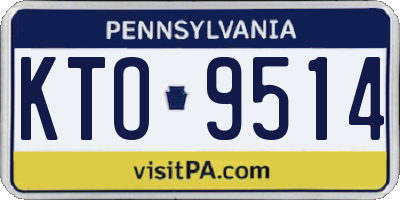 PA license plate KTO9514