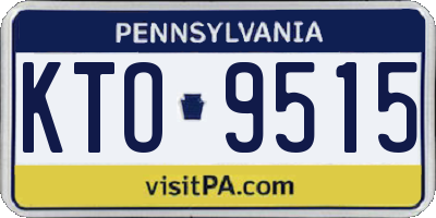 PA license plate KTO9515