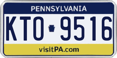 PA license plate KTO9516