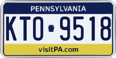 PA license plate KTO9518