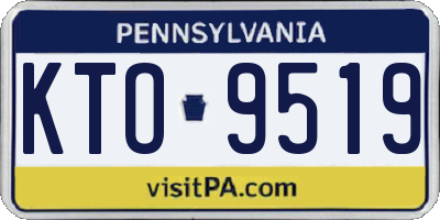 PA license plate KTO9519