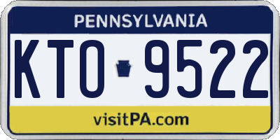 PA license plate KTO9522
