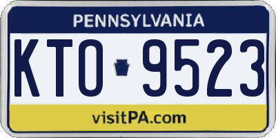 PA license plate KTO9523