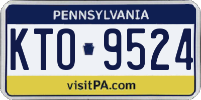 PA license plate KTO9524