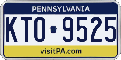 PA license plate KTO9525