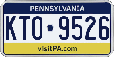 PA license plate KTO9526
