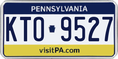 PA license plate KTO9527