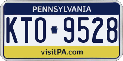 PA license plate KTO9528