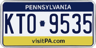 PA license plate KTO9535