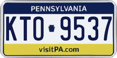 PA license plate KTO9537