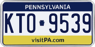 PA license plate KTO9539