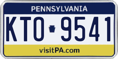 PA license plate KTO9541