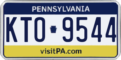 PA license plate KTO9544