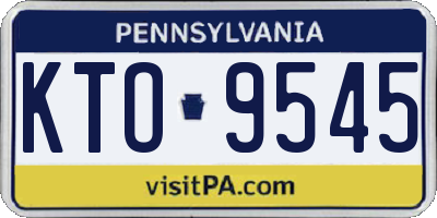 PA license plate KTO9545