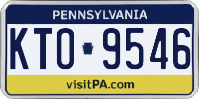 PA license plate KTO9546