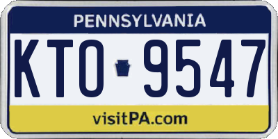 PA license plate KTO9547