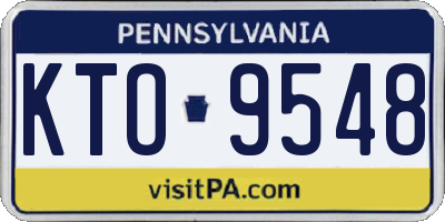 PA license plate KTO9548