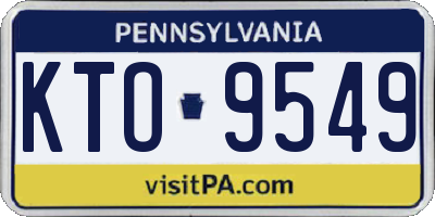 PA license plate KTO9549