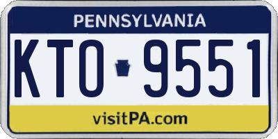 PA license plate KTO9551