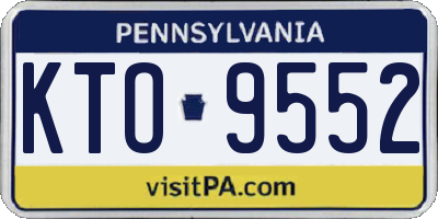 PA license plate KTO9552