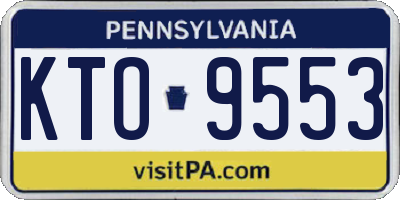 PA license plate KTO9553