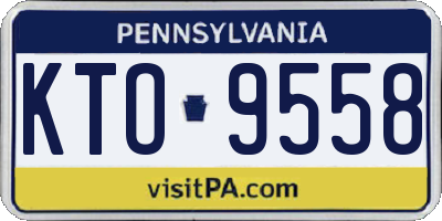 PA license plate KTO9558