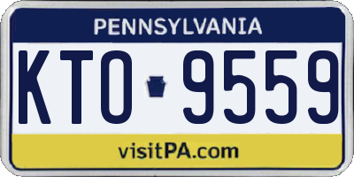 PA license plate KTO9559