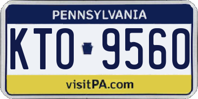 PA license plate KTO9560