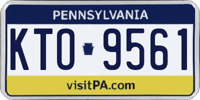 PA license plate KTO9561