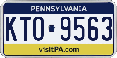 PA license plate KTO9563