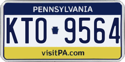 PA license plate KTO9564