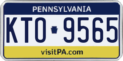 PA license plate KTO9565