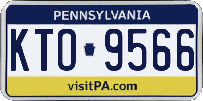 PA license plate KTO9566
