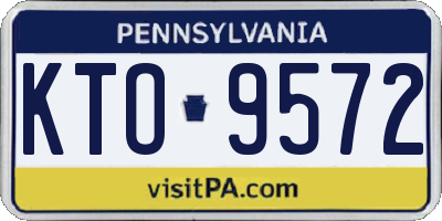 PA license plate KTO9572