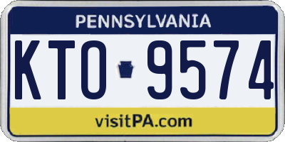 PA license plate KTO9574