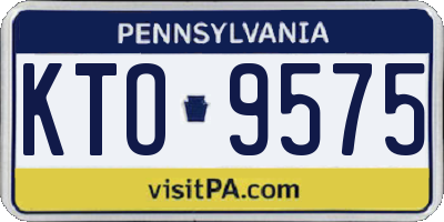 PA license plate KTO9575