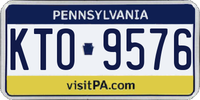 PA license plate KTO9576