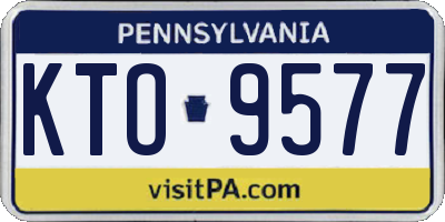 PA license plate KTO9577