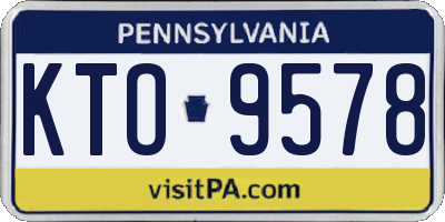 PA license plate KTO9578