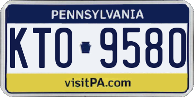 PA license plate KTO9580