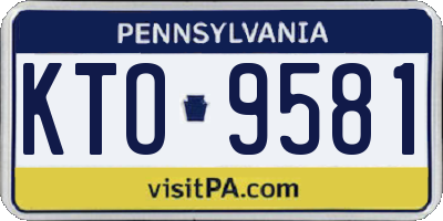 PA license plate KTO9581
