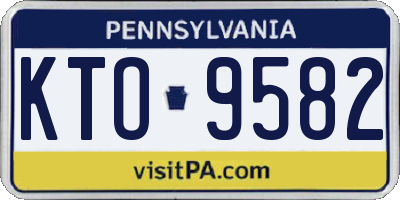 PA license plate KTO9582