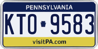 PA license plate KTO9583
