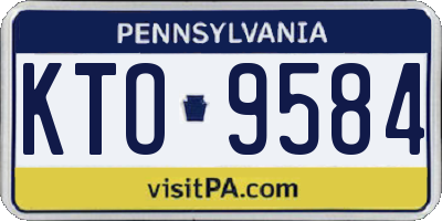 PA license plate KTO9584